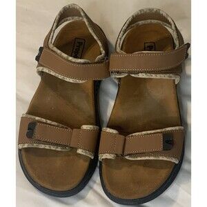 Propet Travelactiv Aspire Footbed Womens Brown Casual Sandals WST053P Size 8